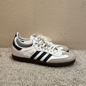 Adidas Samba White and Black Trainers